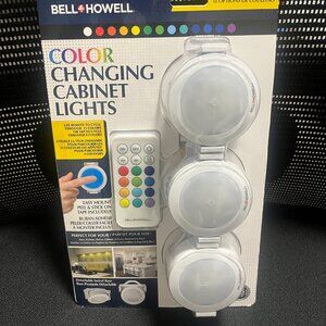 Bell+Howell 3 Pack Battery Under Cabinet Light Bar Remote 13 Color Sealed New